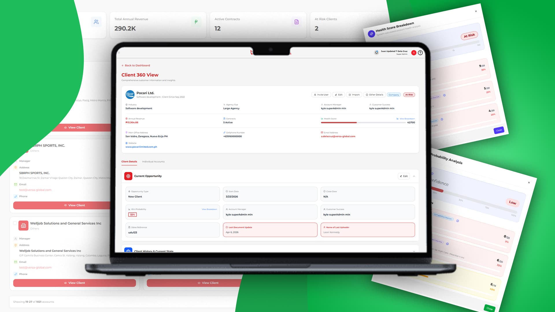Customer 360 Platform with Predictive Insights screenshot